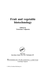 Fruit and vegetable biotechnology