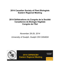 Program - The Canadian Society of Plant Biologists