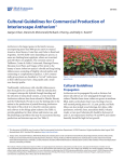 Cultural Guidelines for Commercial Production of