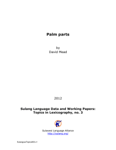 Palm parts - Sulawesi Language Alliance