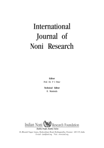 International Journal of Noni Research