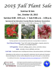 2015 Fall Plant Sale - Department of Horticultural Sciences
