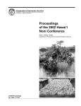 Proceedings of the 2002 Hawaii Noni Conference