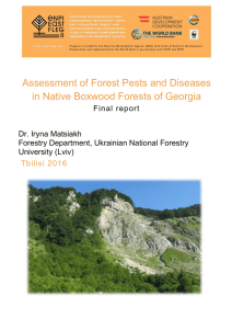 Assessment of Forest Pests and Diseases in Native