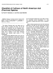 Checklist of Cultivars of North American Ash (Fraxinus) Species