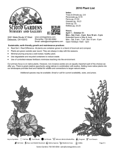 2016 Plant List - Scioto Gardens