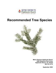 Recommended Tree Brochure - Highlands Ranch Metro District