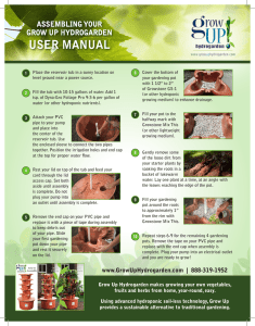 user manual - Grow Up Hydrogarden