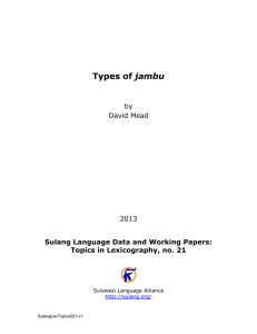 Types of jambu - Sulawesi Language Alliance