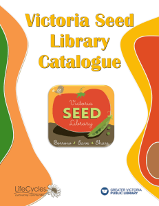 local seed library - Greater Victoria Public Library
