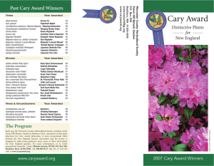 2007 Cary Award brochure
