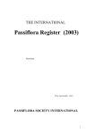 Passiflora Register (2003)