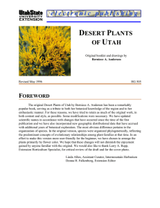 Desert Plants of Utah - Forestry