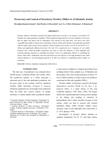 Occurrence and Control of Strawberry Powdery Mildew in Al