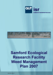 Weed Management Plan - Samford Ecological Research Facility