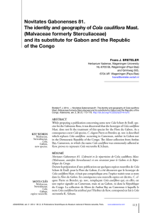 Novitates Gabonenses 81. The identity and geography of Cola