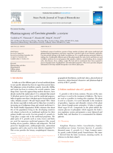 Pharmacognosy of Coccinia grandis: a review