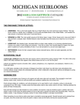 2012 Michigan Heirlooms LETTUCE CATALOG