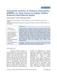 Antiemetic Activity of Tithonia diversifolia (HEMSL.) A
