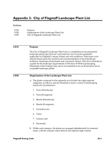 Appendix 3: City of Flagstaff Landscape Plant List