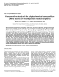 Comparative study of the phytochemical composition