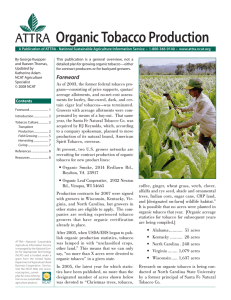 Organic Tobacco Production