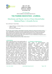 THE PHARMA INNOVATION - JOURNAL  Medicinal Plants: A Scientific Review