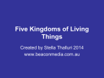 Five Kingdoms of Living Things Created by Stella Thalluri 2014 www.beaconmedia.com.au