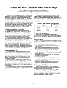 Disease and Insect Control in Home Fruit Plantings