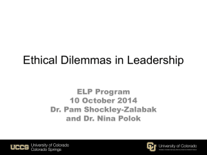 Ethical Dilemmas in Leadership