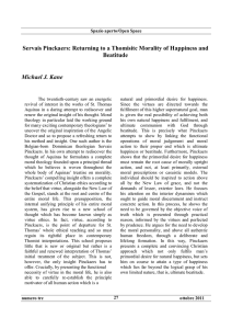 Servais Pinckaers: Returning to a Thomisitc Morality of Happiness