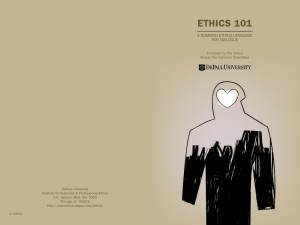 ethics 101 - Driehaus College of Business