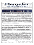 HXM-1 Hx Series Microphone Preamplifier User`s Guide