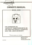 OWNER`S MANUAL - Thaw Frozen Metal Pipes Quickly with