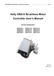 Kelly KBS-X Brushless Motor Controller User`s Manual