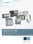 SIMATIC ET 200 - Automation Technology
