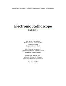 Electronic Stethoscope - BME Design Projects