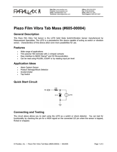 Piezo Film Vibra Tab Mass (#605