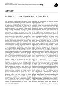Is there an optimal capacitance for defibrillation?