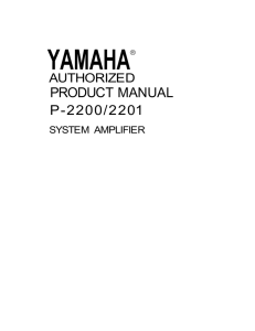 Yamaha P-2200 Manual