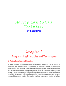 Analog Computer Manual