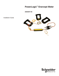 PowerLogic Enercept Meter Installation Guide