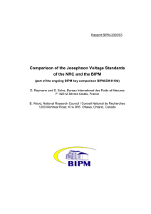 Comparison of the Josephson Voltage Standards of the NRC