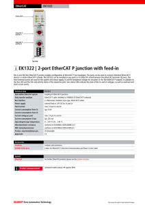 2-port EtherCAT P junction with feed-in