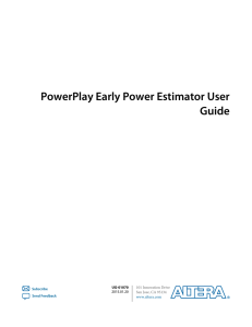 PowerPlay Early Power Estimator User Guide