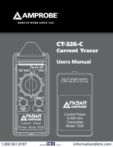 Amprobe Amprobe CT-326-C Current Tracer Manual