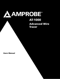 AT-1000 Advanced Wire Tracer Product Manual