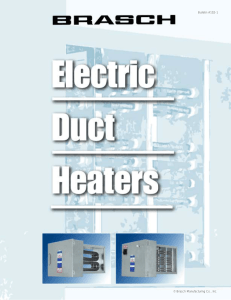 A-102-1 Electric Duct Heater Brochure