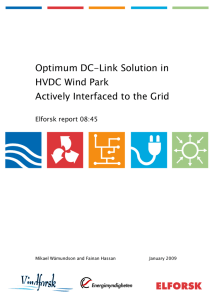 Optimum DC-Link Solution in HVDC Wind Park Actively