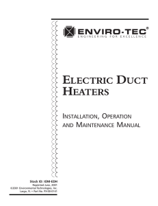 electric duct heaters - Enviro-Tec